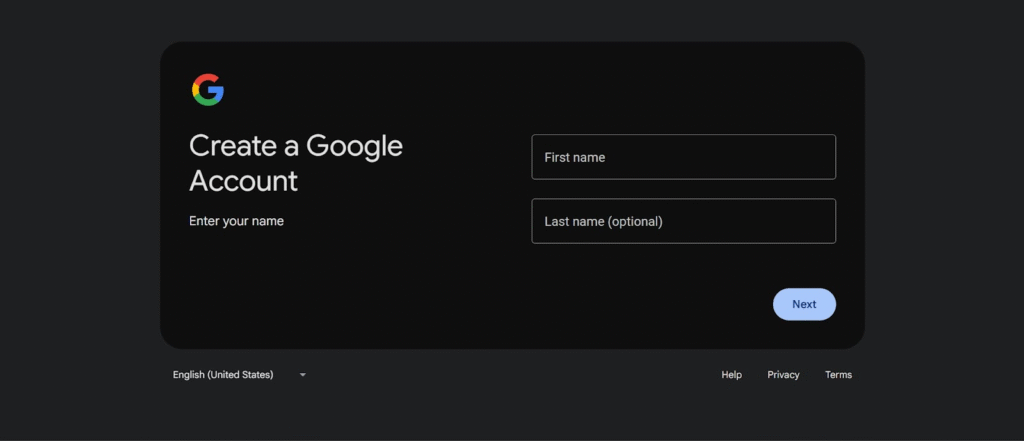 Create Google Account